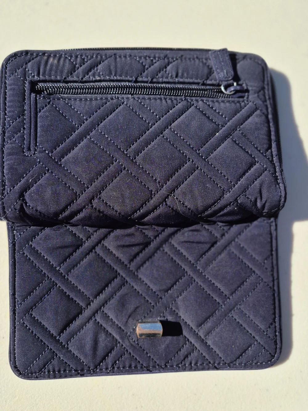 Vera Bradley Quilted Navy Turn-Lock Wallet - Picture 5 of 5